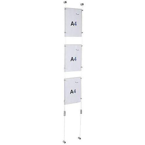Kit affichage sur câble sol/plafond format A3 vertical - Image principale