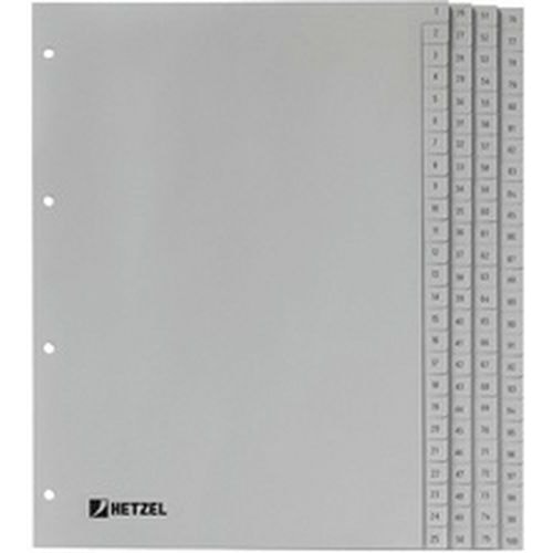 Intercalaires numériques en plastique, 1-100, A4 - Image principale