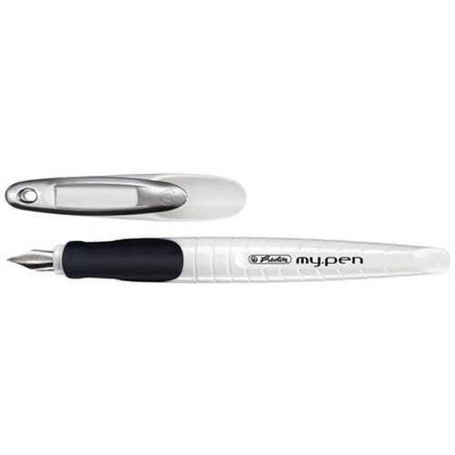 Lot de 6 Stylo plume my.pen, plume: L, blanc / noir/noir - Image principale