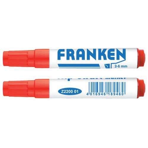 Lot de 12 Marqueur pour chevalet, tracé: 2-6 mm, rouge - Image principale