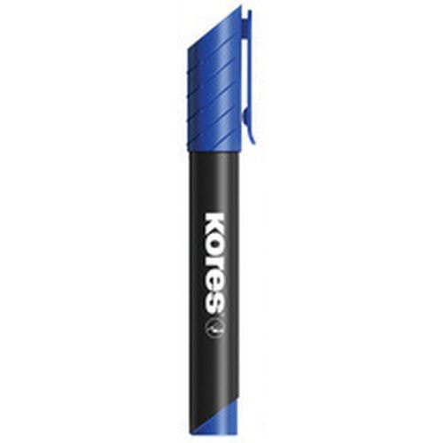 Lot de 12 Marqueur permanent "K MARKER", pointe biseautée, bleu - Image principale