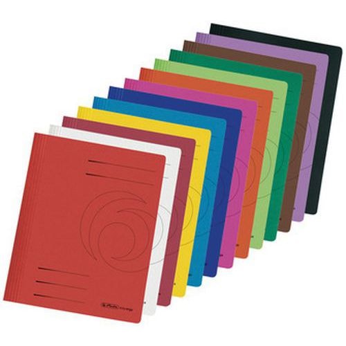 Lot de 12 Chemise à lamelles easyorga, carte lustrée, bleu - Image principale
