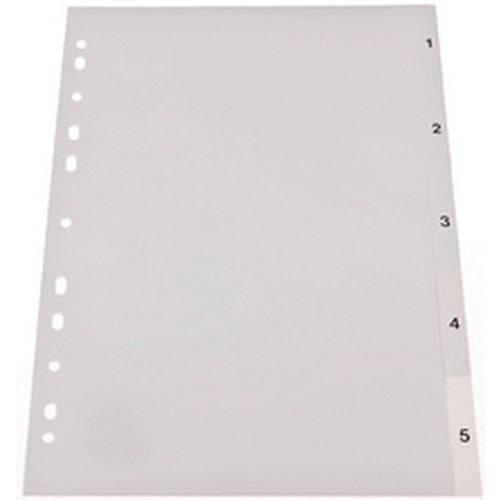 Lot de 12 Intercalaires en plastique, numériques, A4 - Image principale