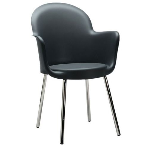 Lot 4 fauteuils Pop empilables gris anthracite - Image principale