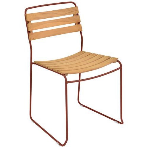 Chaise teck Surprising Ocre rouge - Image principale