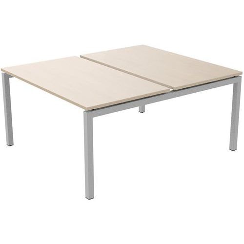 Bureau droit Bench 2 places Inesa Chêne 140 cm - Image principale