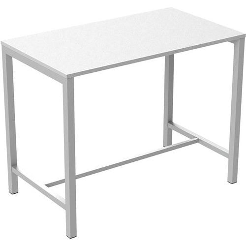 Table de réunion haute Jona Plateau Blanc Long  : 140 cm - Image principale