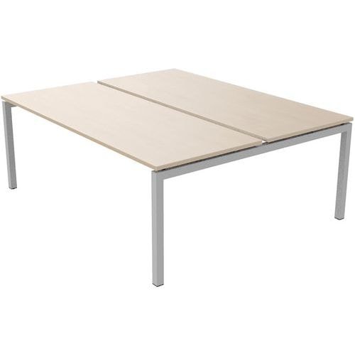 Bureau droit Bench 2 places Inesa Chêne 200 cm - Image principale