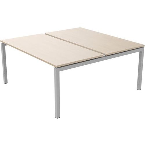 Bureau droit Bench 2 places Inesa Chêne 160 cm - Image principale
