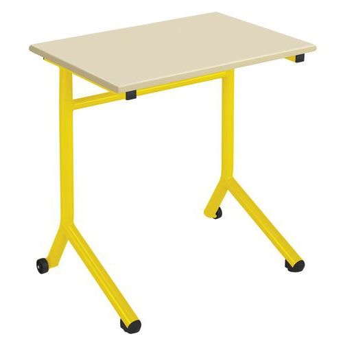 Table Atlas Mobile chants plaqués plateau Beige - Manutan Expert - Image principale
