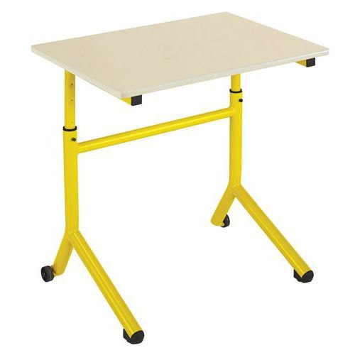 Table Atlas mobile haut. réglable Beige chant surmoulé-Manutan Expert - Image principale