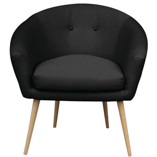 Fauteuil accueil en tissu Armand coloris Noir - Image principale
