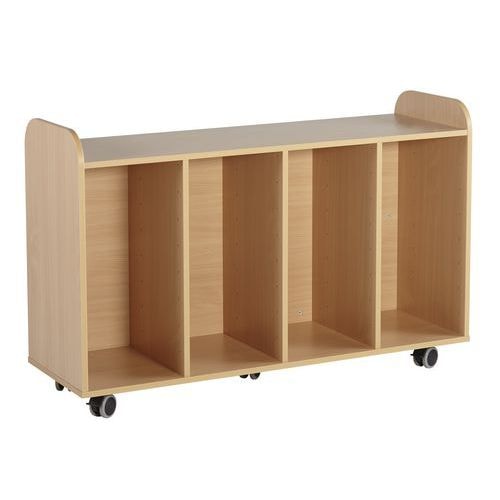 Meuble à bacs 4 cases colonnes hauteur 91 cm coloris hêtre - Image principale