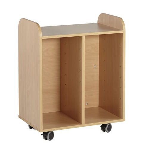 Meuble à bacs 2 colonnes hauteur 91 cm coloris hêtre - Image principale