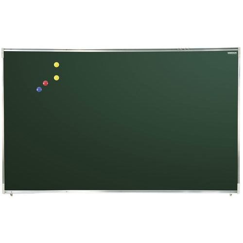 Tableau simple émaillé vert cadre alu strié naturel - 1,20 x 2 m - Image principale