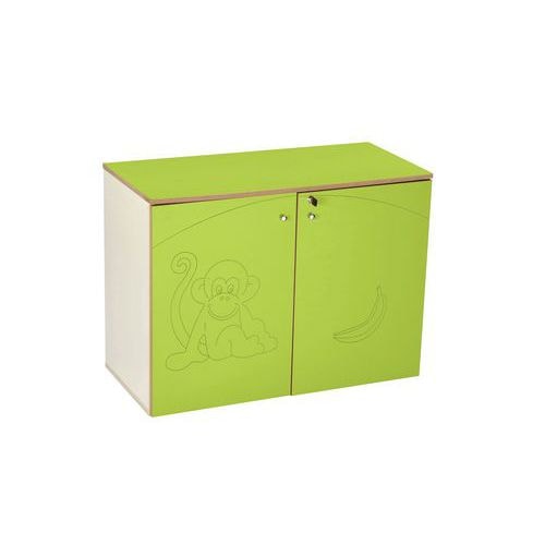 Meuble bas 2 portes Zébulon - Vert pomme - Image principale