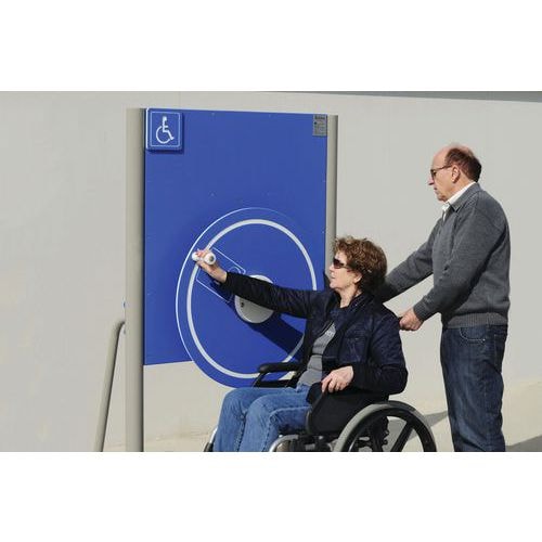 Panneau avec roue d épaule, adapté pour handicapés - fixation platines - Image principale