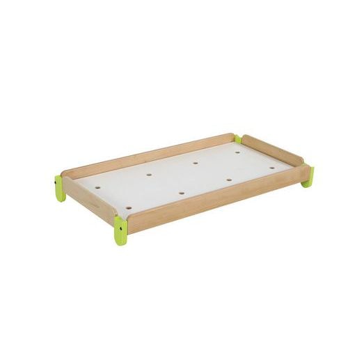 Lit modulaire empilable Lili 120 x 60 cm piètement vert - Image principale