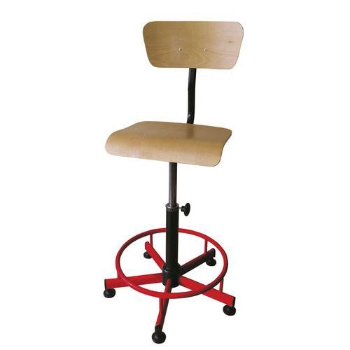 Chaise haute assise bois réglable manuellement avec repose-pieds - Image principale