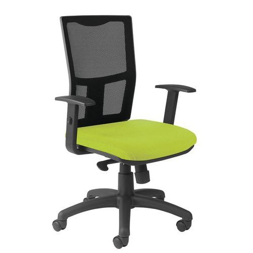 Fauteuil Ritz réglage lombaire accoudoir réglable assise tissu coloris anis - Image principale