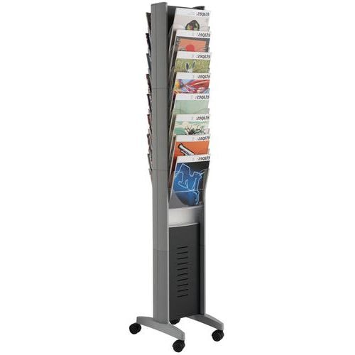 Présentoir mobile Epi 16 cases coloris alu - Image principale