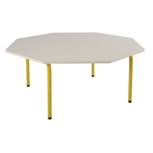 Table Elodie II octogonale, 4 pieds tube - Image principale