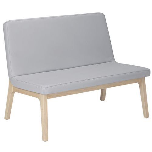Banquette Zélos 2 places sans surpiqûre hêtre Cendre - Image principale