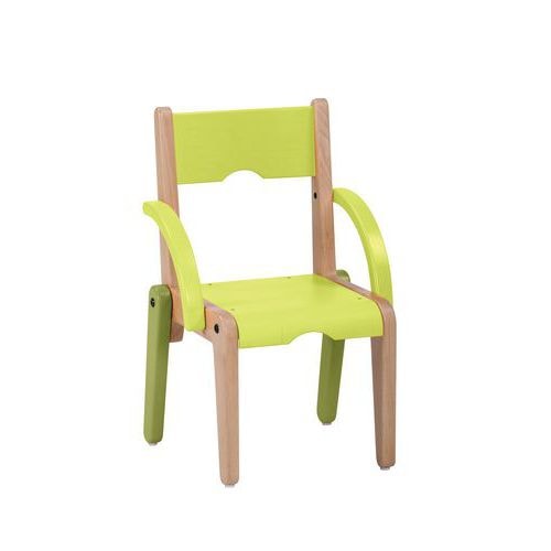 Fauteuil Lili T1 assise/accoudoirs coloris vert - Image principale