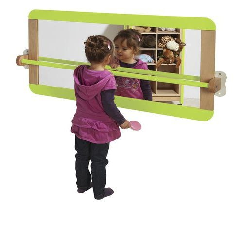 Miroir avec barre de maintien Lili coloris vert - Image principale