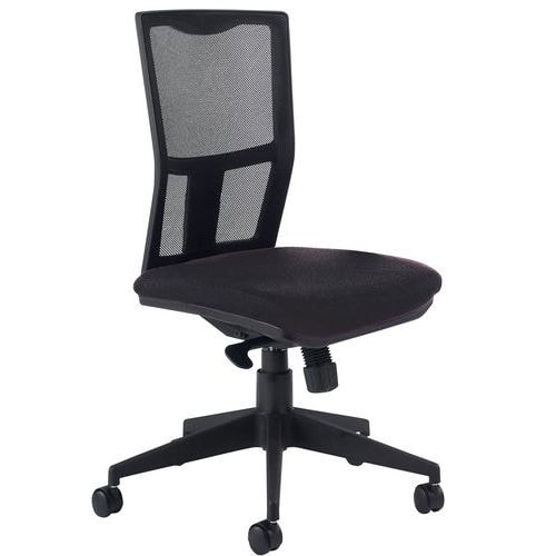 Chaise de bureau Ritz contact synchrone assise tissu coloris noir - Image principale
