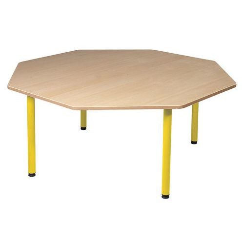 Table maternelle octogonale 4 pieds tube Lise - Image principale