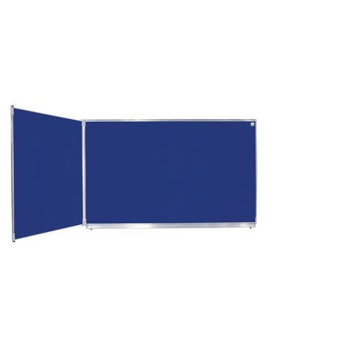 Tableau dyptique émaillé bleu cadre alu strié naturel - Manutan Expert - Image principale