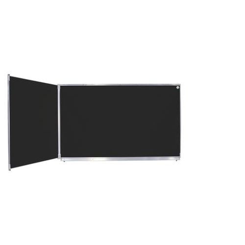 Tableau dyptique émaillé noir cadre alu strié naturel - Manutan Expert - Image principale