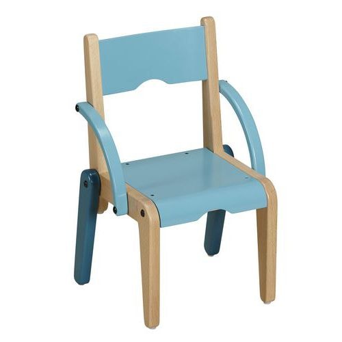 Fauteuil Lili T1 assise/accoudoirs coloris bleu turquoise - Image principale