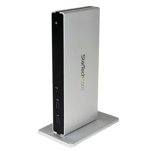 Station d'accueil USB 3.0 double affichage DVI PC portable  GbE et adaptateurs - Image principale