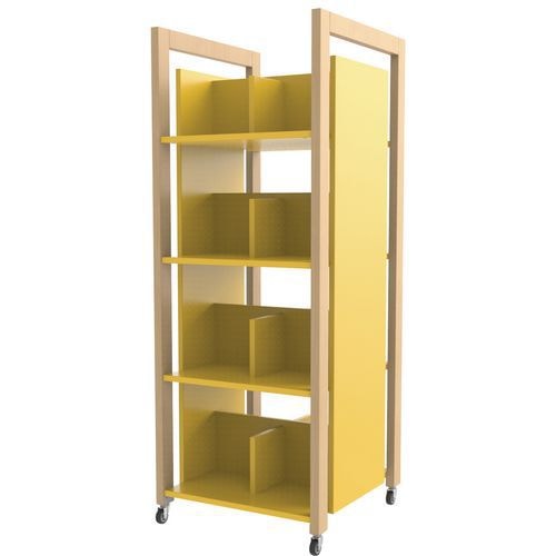 Tour à livres Ellipse enfant 1,50m jaune structure bois - Image principale