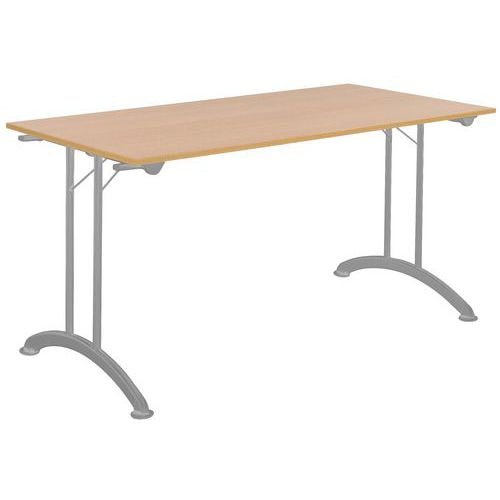 Table New Line pliante Rectangle 160 x 70 cm Hêtre pied Alu - Image principale