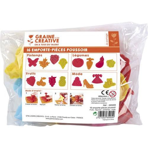 Lot 16 emporte-pièces poussoir pour modelage - Image principale