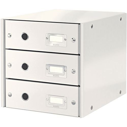 Lot de 3 Bloc de classement Leitz Click & Store, 3 tiroirs Blanc - Image principale