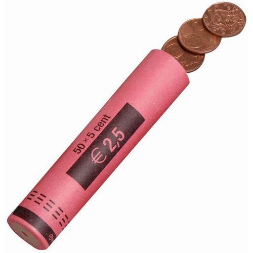 Lot de 96 Étui à monnaie en Papier - pièces de 0,05euros 50pcs/tube - Image principale