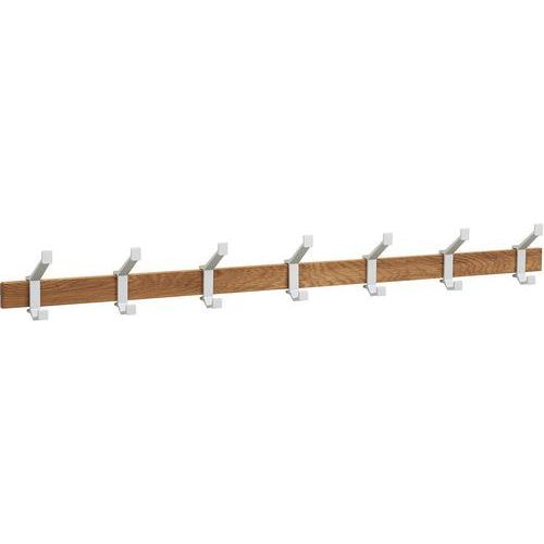 Portemanteau mural Bois 7 patères Argent - Image principale