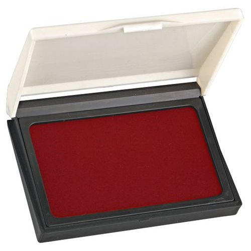 Tampon encreur 10,1x7,6 cm - rouge - Image principale