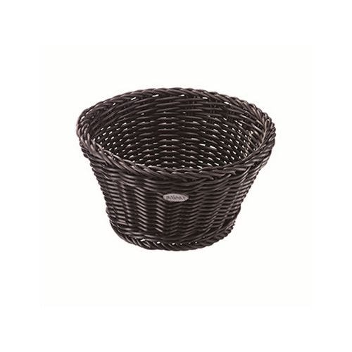 Corbeille à pain en polypropylène ronde 18x10 cm noire - Image principale