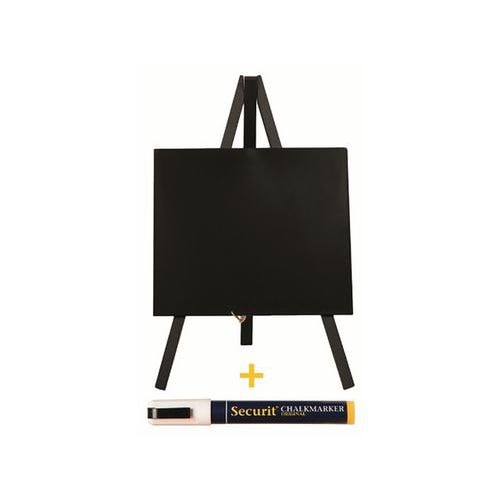 Mini ardoise+feutre en bois coloris hêtre - Image principale