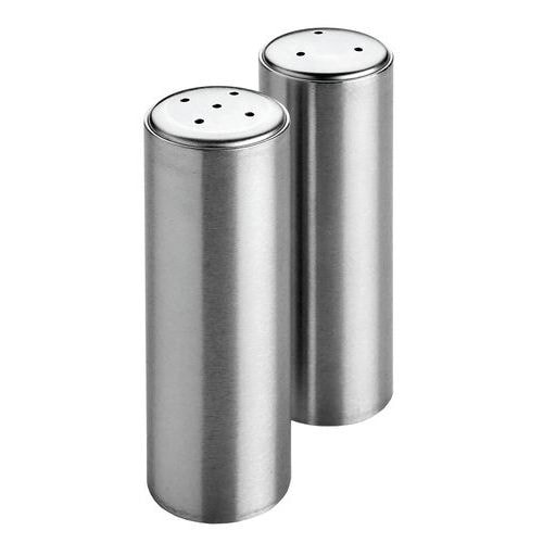 Set salière/poivrière en inox 3,2x9 cm - Image principale