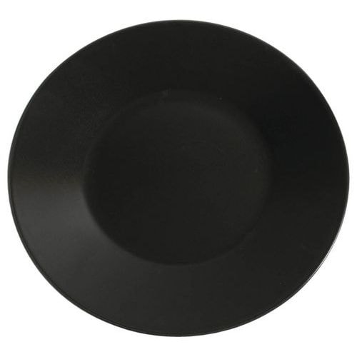 Assiette ronde en grès ø21 cm noir-Kuro - Image principale