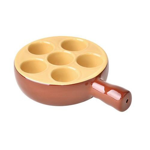 Poêlon à escargots 6 trous en porcelaine émaillée ø12 cm -Terroir - Image principale