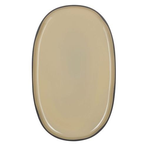 Assiette ovale en porcelaine muscade-Caractere-Revol - Image principale
