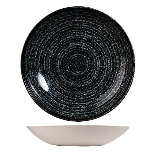 Assiette creuse en porcelaine ø24,8 cm noir-Studio Print-Churchill - Image principale