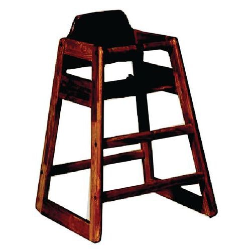 Chaise bébé en bois empilable foncé - Image principale